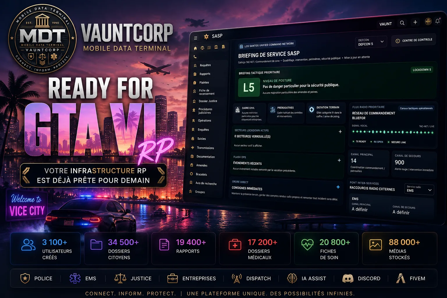 VAUNTCORP MDT est déjà prêt pour GTA VI RP